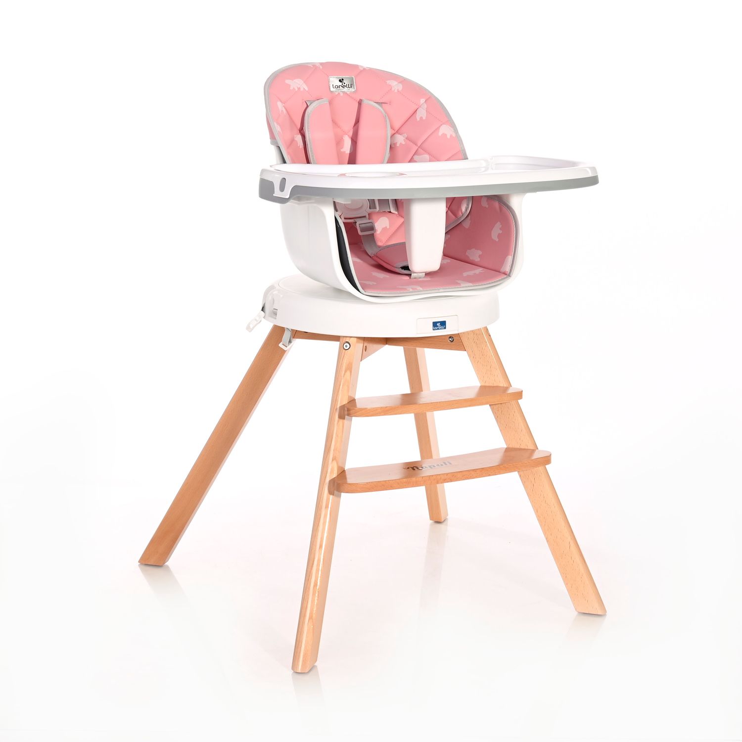 Lorelli Hochstuhl Napoli 3 in 1 Kinderstuhl, Sitz 360&deg; drehbar, H&ouml;he verstellbar rosa - Bild 1