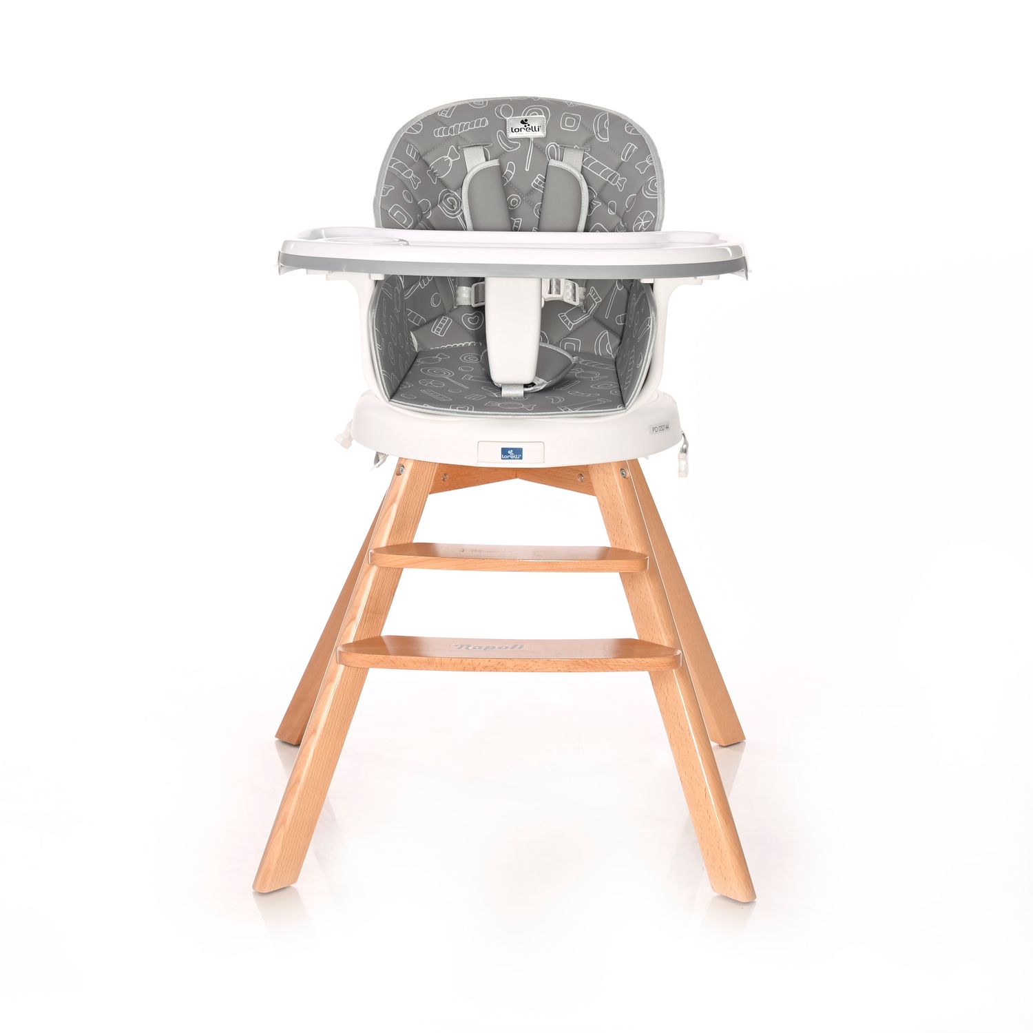 Lorelli Hochstuhl Napoli 3 in 1 Kinderstuhl, Sitz 360&deg; drehbar, H&ouml;he verstellbar dunkelgrau - Bild 1