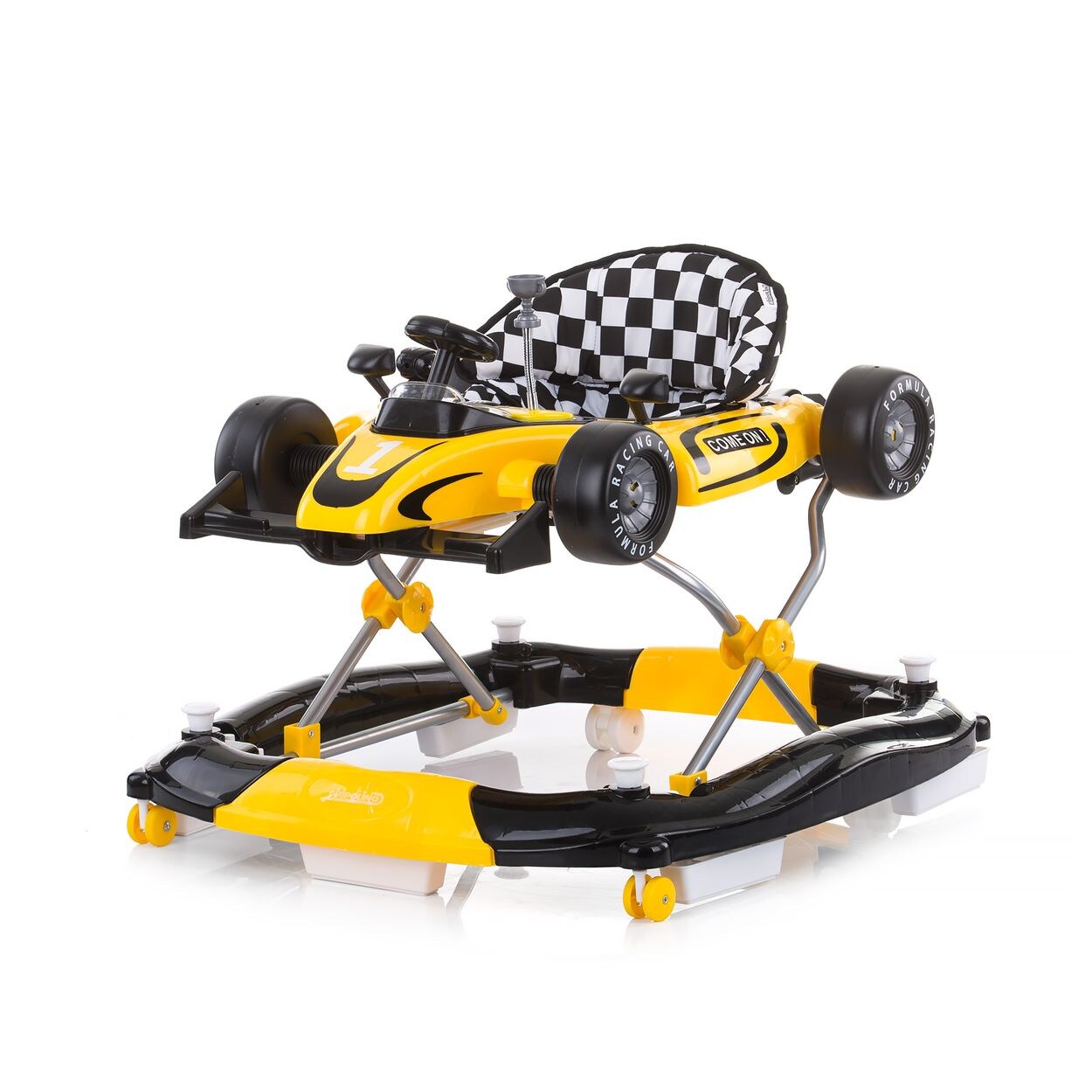 Chipolino Lauflernwagen 4 in 1 Racer, verstellbar, Wippe, Activitycenter gelb