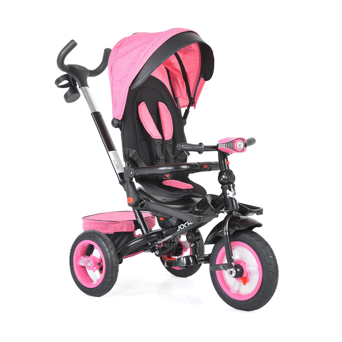 Tricycle, Dreirad Jockey Gummireifen Musik Sitz drehbar Schubstange verstellbar pink | 03800146230760