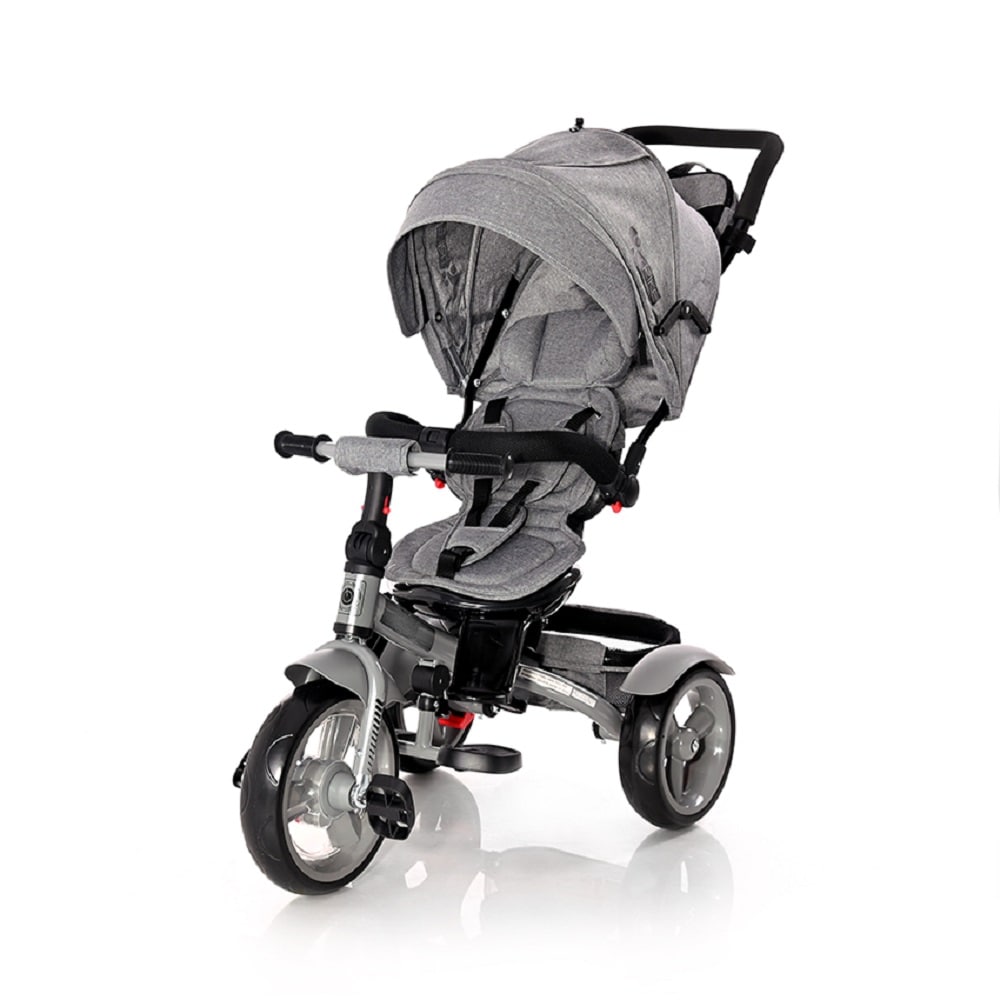 Lorelli Tricycle Neo 4 in 1 EVA-Reifen, Schiebestange, Sitz drehbar, verstellbar dunkelgrau - Bild 1