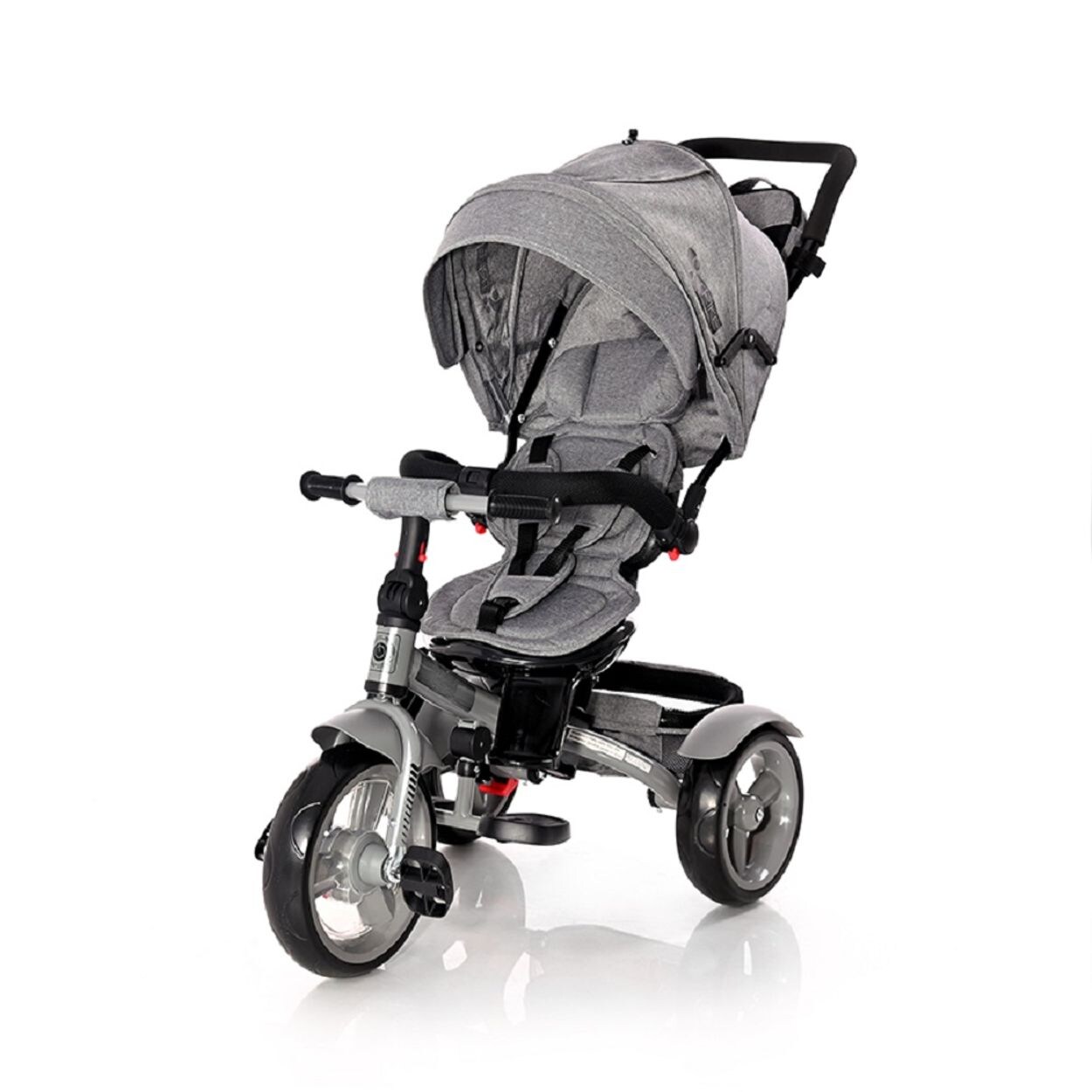 Lorelli Tricycle Neo 4 in 1 EVA-Reifen, Schiebestange, Sitz drehbar, verstellbar dunkelgrau