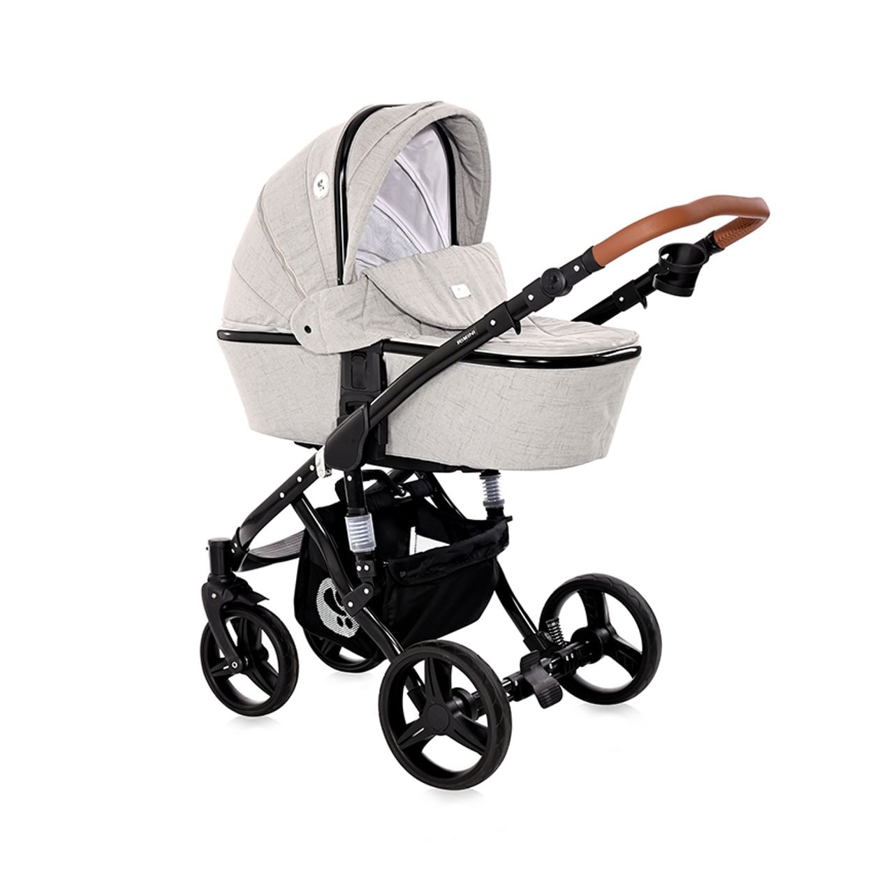 Lorelli Kombikinderwagen Rimini 2 in 1 Tragewanne Sportsitz Wickeltasche faltbar grau weiss - Bild 1