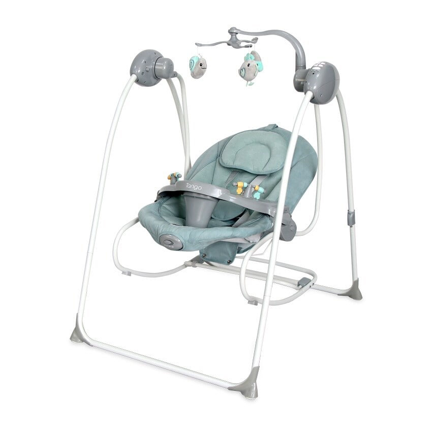 Lorelli Babywippe elektrisch Tango 2 in 1, Fernbedienung, MP3, Timer, Mobile gr&uuml;n - Bild 1