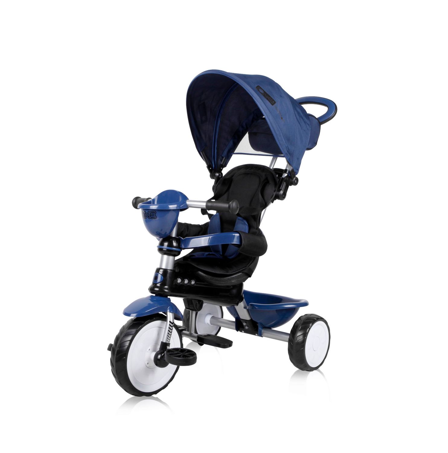 Lorelli Tricycle One 3 in 1 EVA-Reifen Schiebestange Anti-Rutsch Pedale umbaubar blau - Bild 1