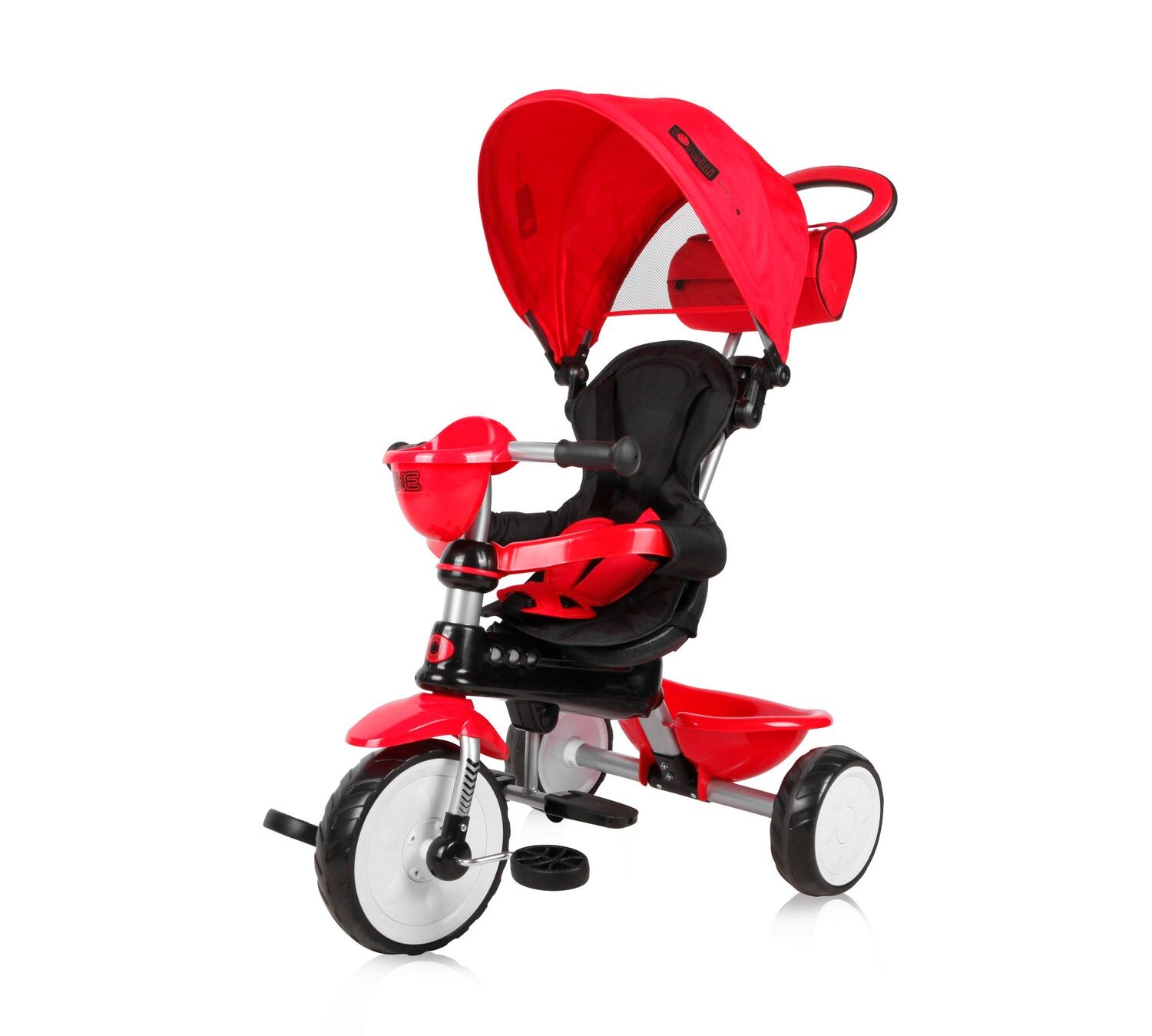 Lorelli Tricycle One 3 in 1 EVA-Reifen Schiebestange Anti-Rutsch Pedale umbaubar rot | 03800151990017
