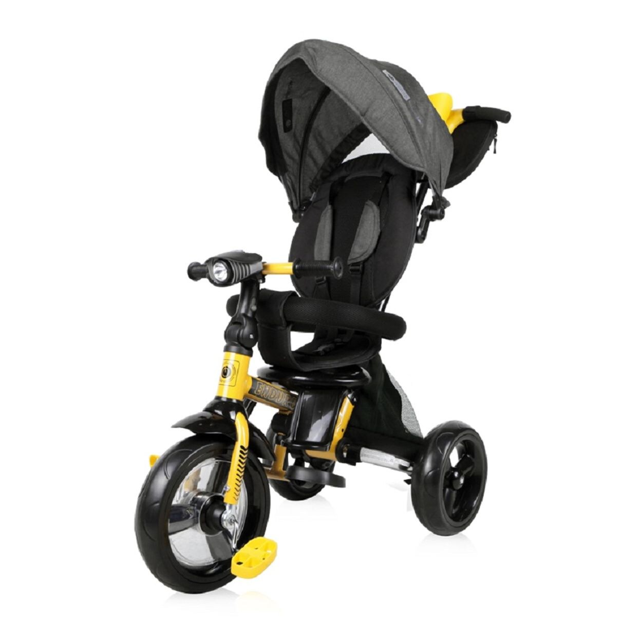 Lorelli Tricycle Enduro 4 in 1 klappbar, Sitz drehbar, verstellbar, Licht gelb