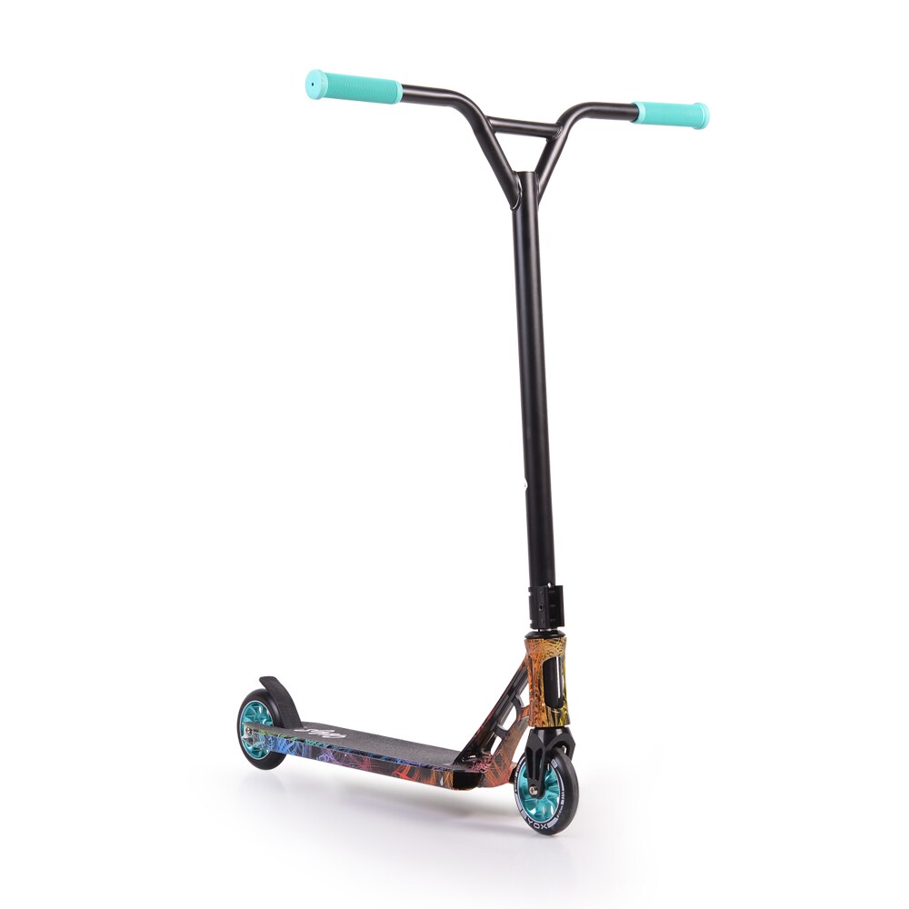 Byox Kinderroller Chaos PU-Räder, ABEC-9, Lenker 360° drehbar, Hinterradbremse blau | 03800146227012