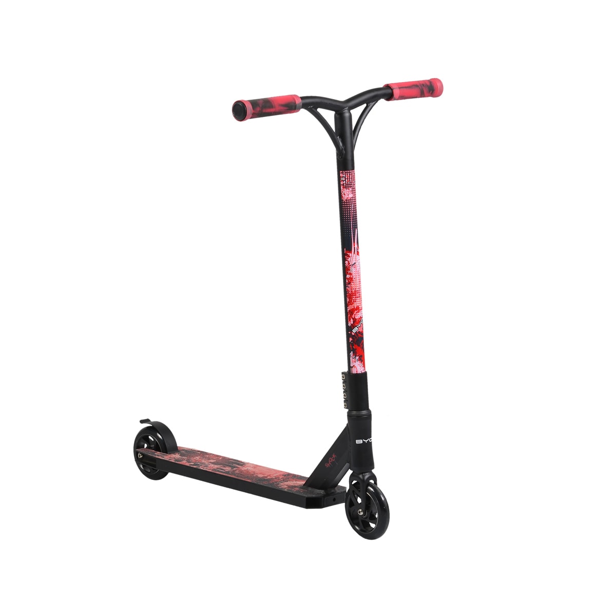 Byox Kinderroller Shock Aluminium PU R&auml;der, ABEC-9, Hinterradbremse, Sto&szlig;d&auml;mpfer rot - Bild 1