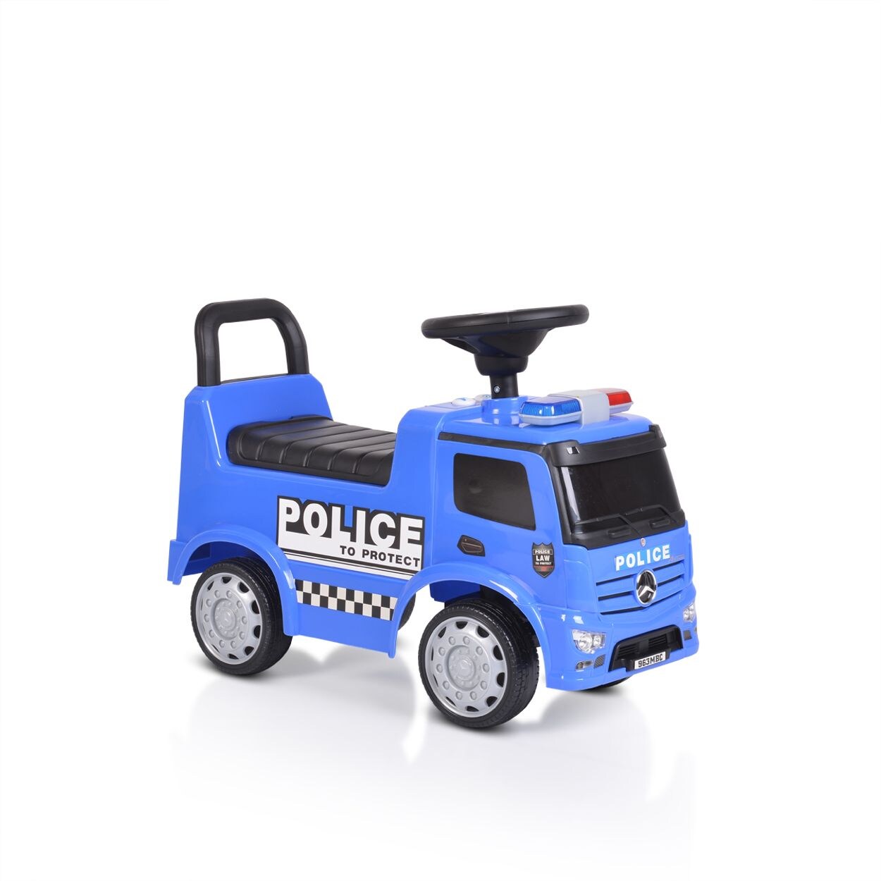 Moni Kinder Rutschauto Antos Mercedes-Benz, Melodien, Sirenenlichter, Sound blau