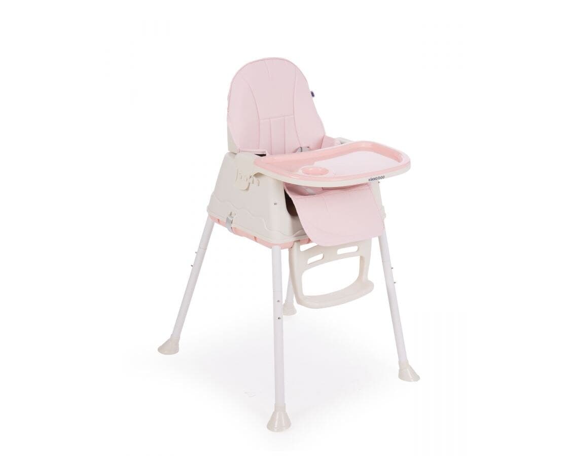Kikkaboo Hochstuhl Creamy 2in1, Tablet abnehmbar, H&ouml;he verstellbar, 3-Punkt-Gurt rosa - Bild 1