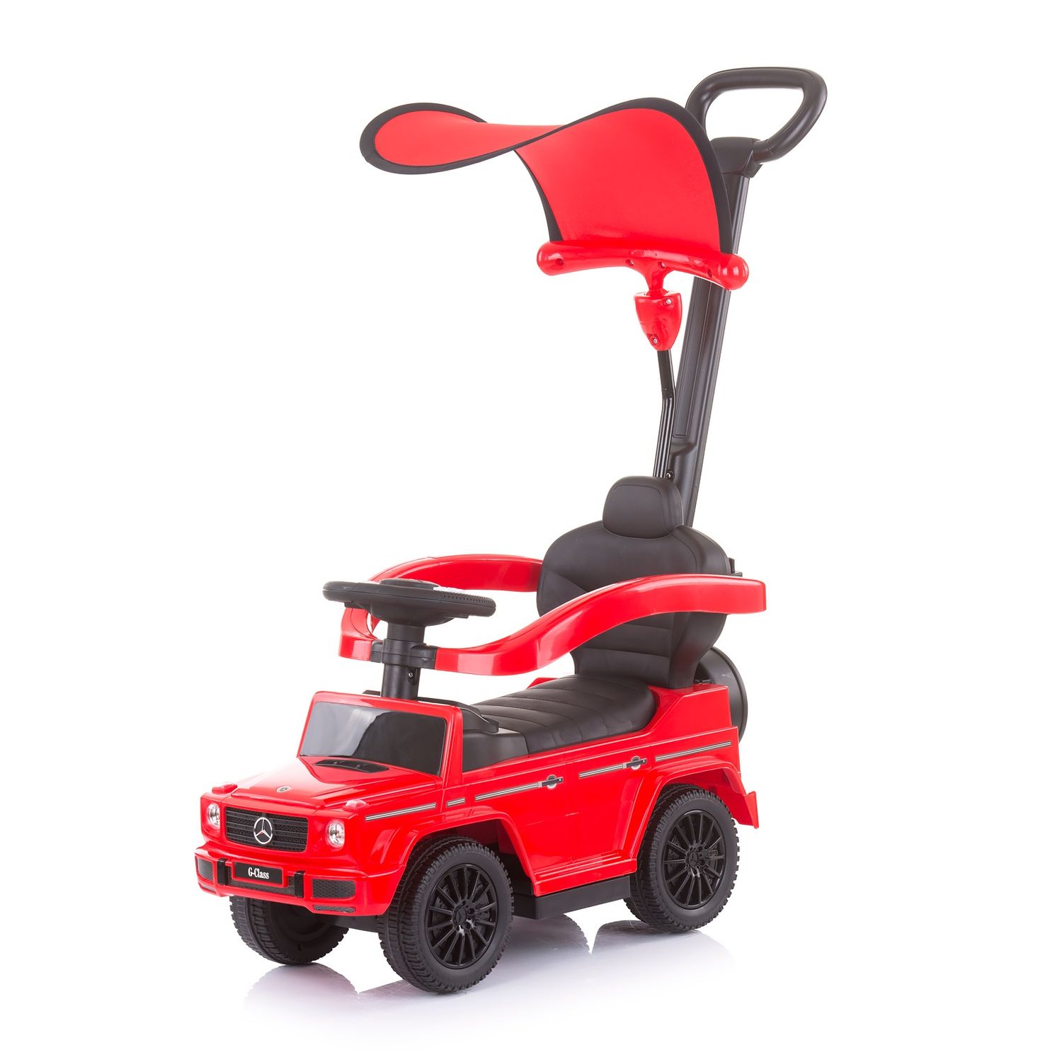 Chipolino Rutscher Mercedes Benz G350d 2 in 1 Schubstange Dach, Trittstufe rot - Bild 1