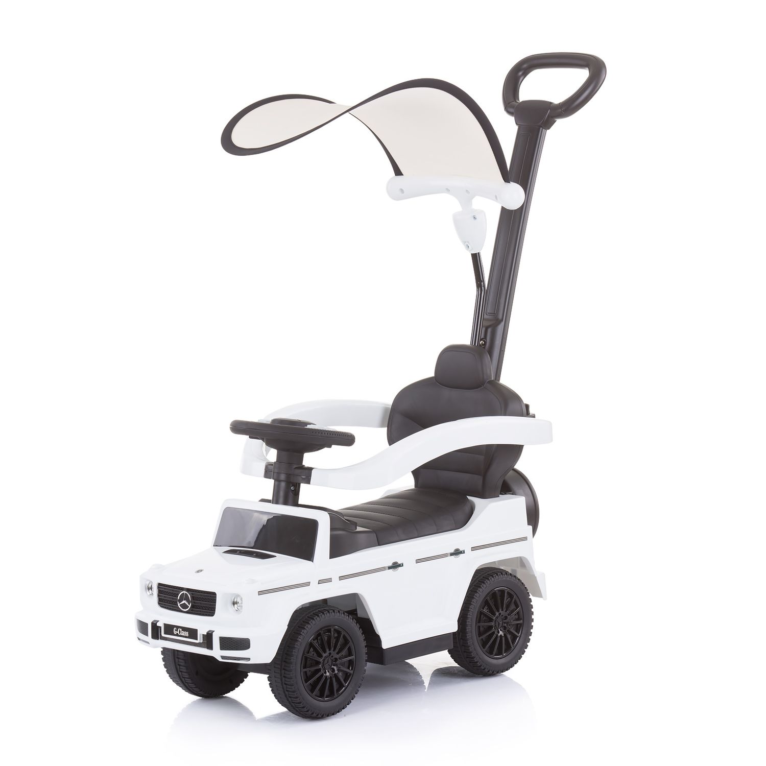 Chipolino Rutscher Mercedes Benz G350d 2 in 1 Schubstange Dach, Trittstufe wei&szlig; - Bild 1