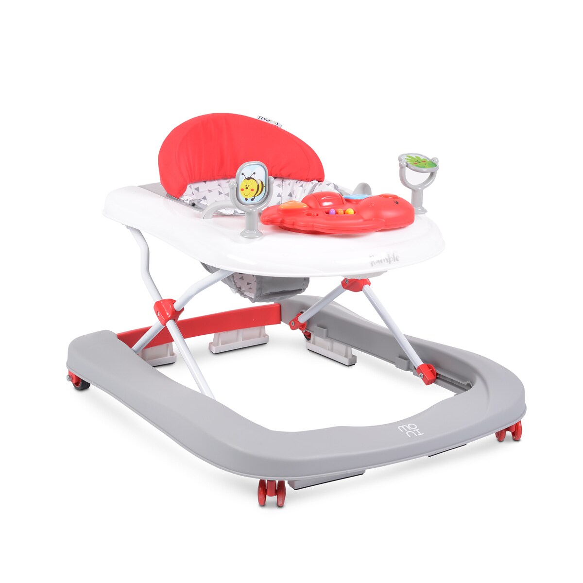 Moni Lauflernwagen Ramble 2 in 1, Musikfunktion, höhenverstellbar, Silikonräder rot | 03800146244002