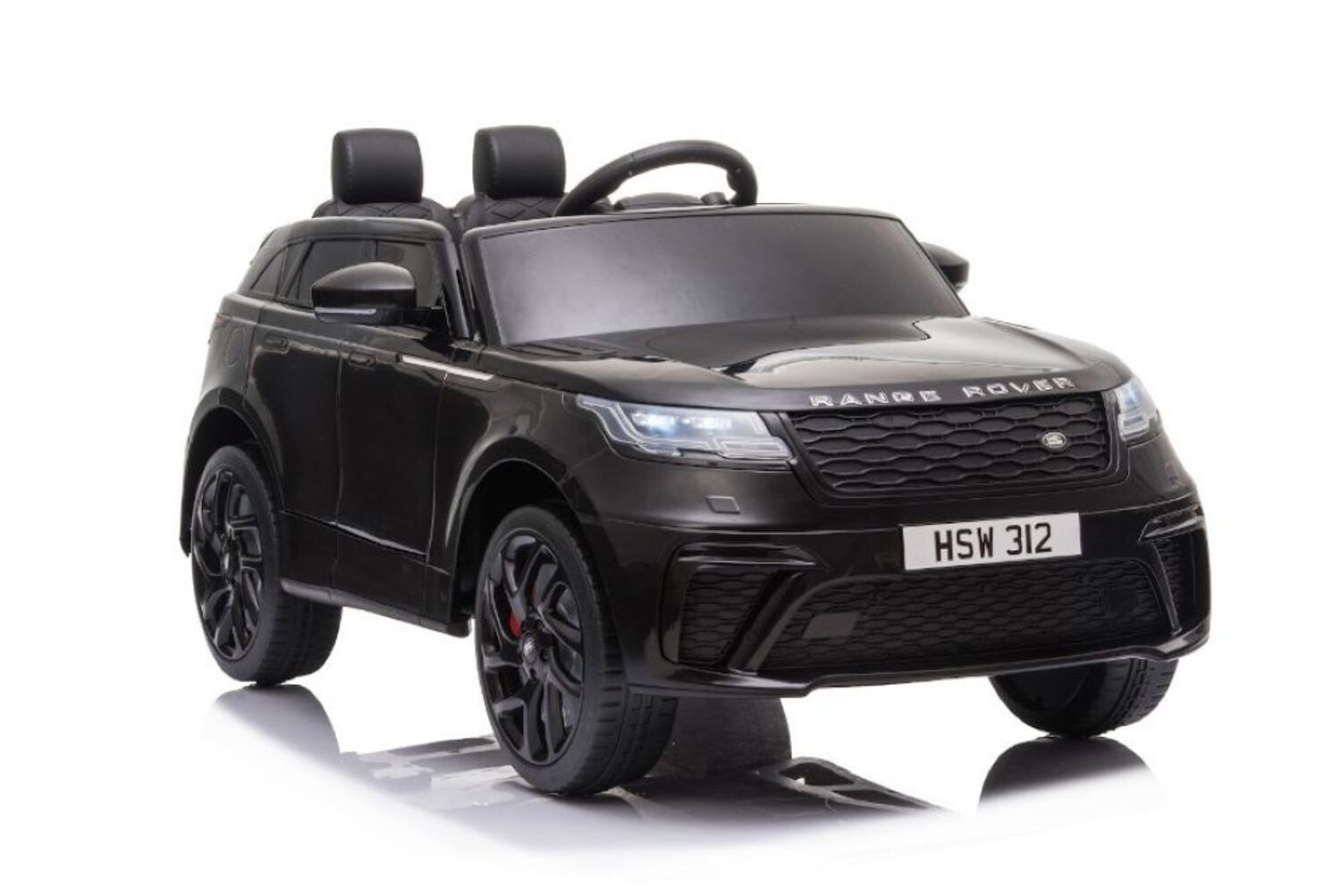 ES-Toys Kinder Elektroauto Range Rover Velar EVA-Reifen Stoßdämpfer Scheinwerfer schwarz
