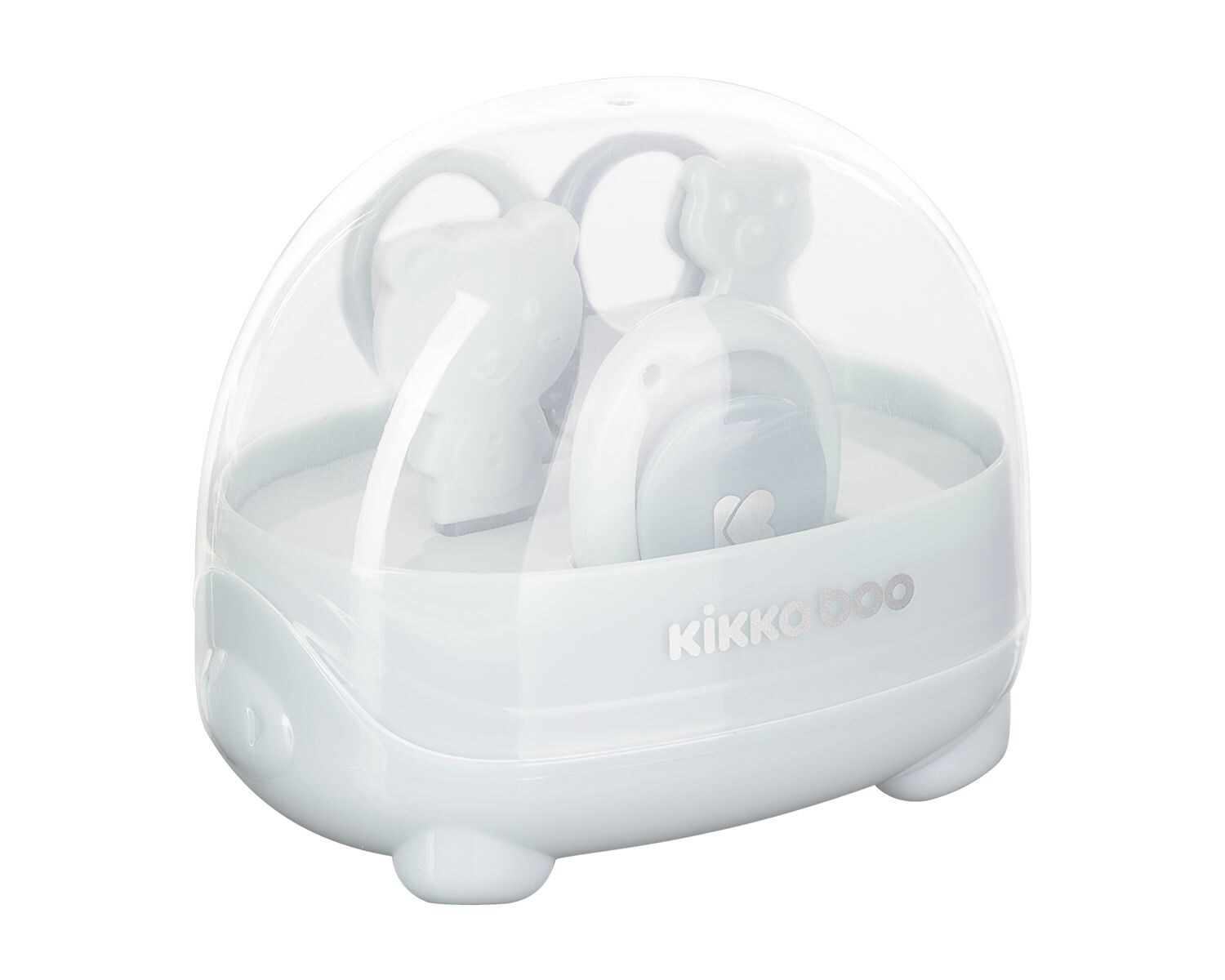 Kikkaboo Baby Maniküre-Set Bär, Nagelschere, Nagelknipser, Nagelfeile, ab Geburt blau