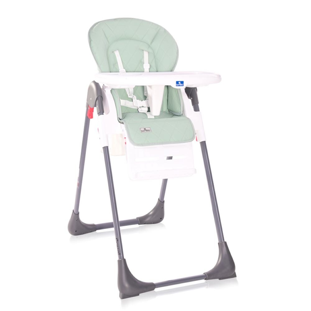 Lorelli Kinderhochstuhl Cryspi R&uuml;ckenlehne verstellbar, faltbar, 5-Punkt-Gurt gr&uuml;n - Bild 1