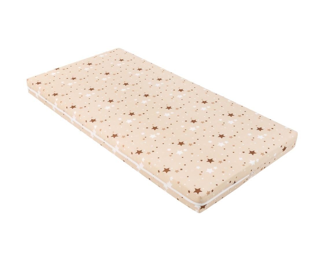 Kikkaboo Babybett Matratze Fantasia Plus 120 x 60cm Rei&szlig;verschluss Baumwollbezug beige - Bild 1