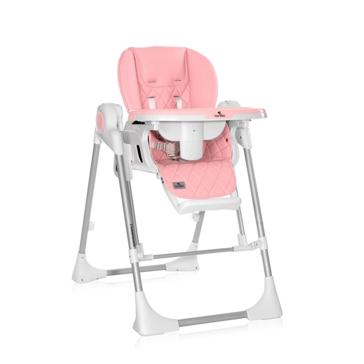 Lorelli Kinderhochstuhl 2 in 1 Camminando Babywippe verstellbar Schwingfunktion rosa | 03800151942078