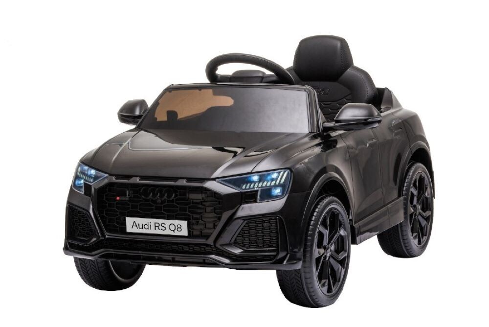 ES-Toys Kinder Elektrofahrzeug Audi RS Q8 lizenziert Kunstledersitz EVA-Reifen schwarz