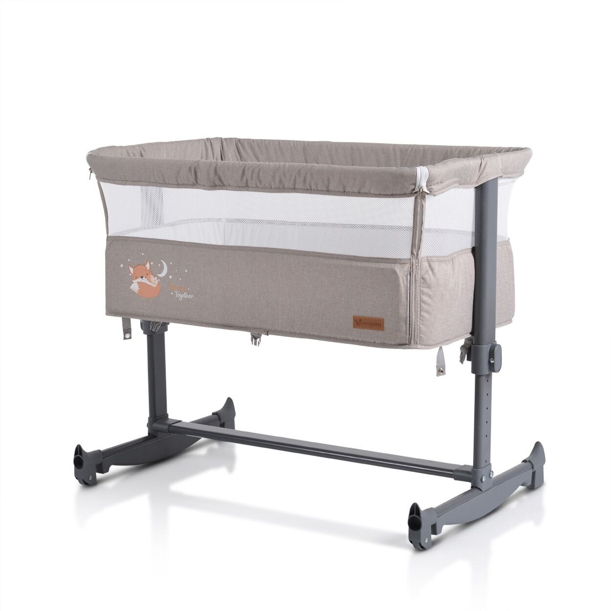Cangaroo Beistellbett Always Together Schaukel Matratze, verstellbar, rutschfest beige