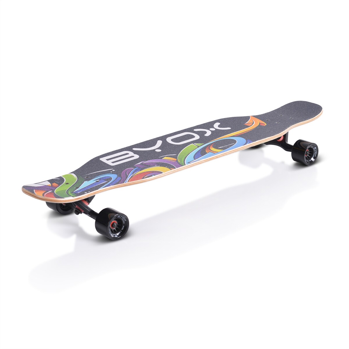 Byox Skateboard Longboard 42″ Dancing Style PU Rollen ABEC-9 bis 100 kg Gurt schwarz | 03800146227357