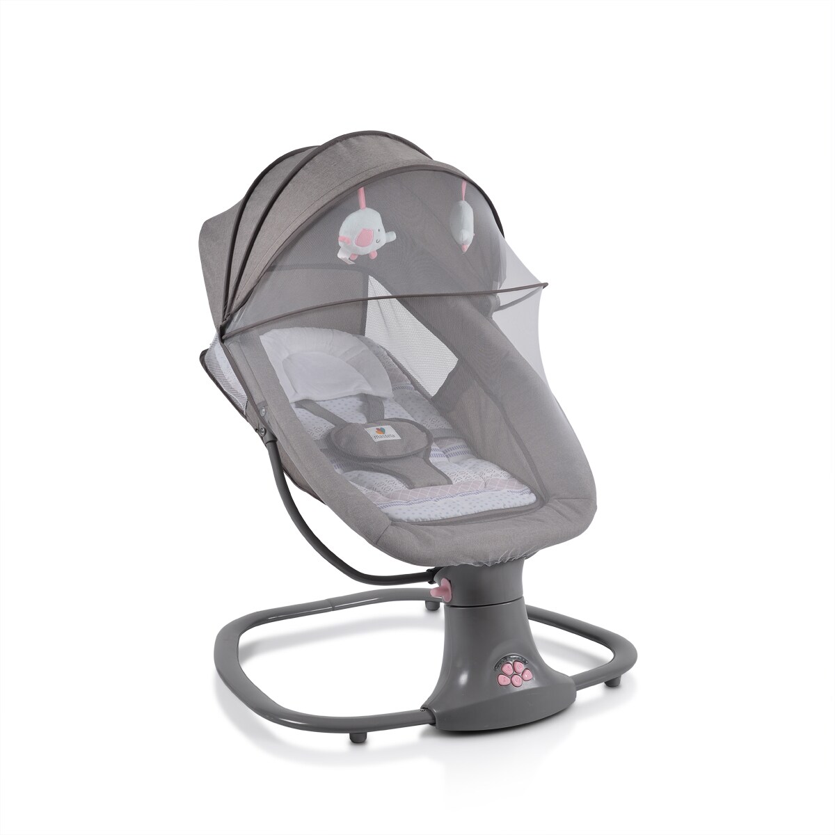 Moni Babywippe Axel 3 in 1 Schaukelfunktion Stubenwagen, Fernbedienung, Melodien pink | 03800146248499