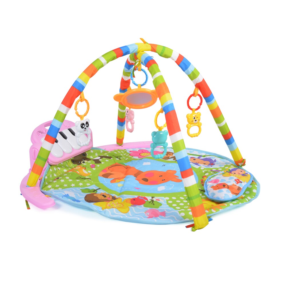 Moni Spielbogen Piano 696-R, Krabbeldecke, Musiktasten, Spiegel, Spielcenter rosa | 03800146266325