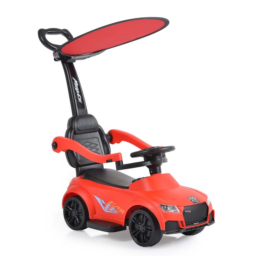 Moni Rutschauto, Victory 2 in 1 Rutscher mit Griff Lehne Fu&szlig;st&uuml;tze Musikfunktion rot - Bild 1