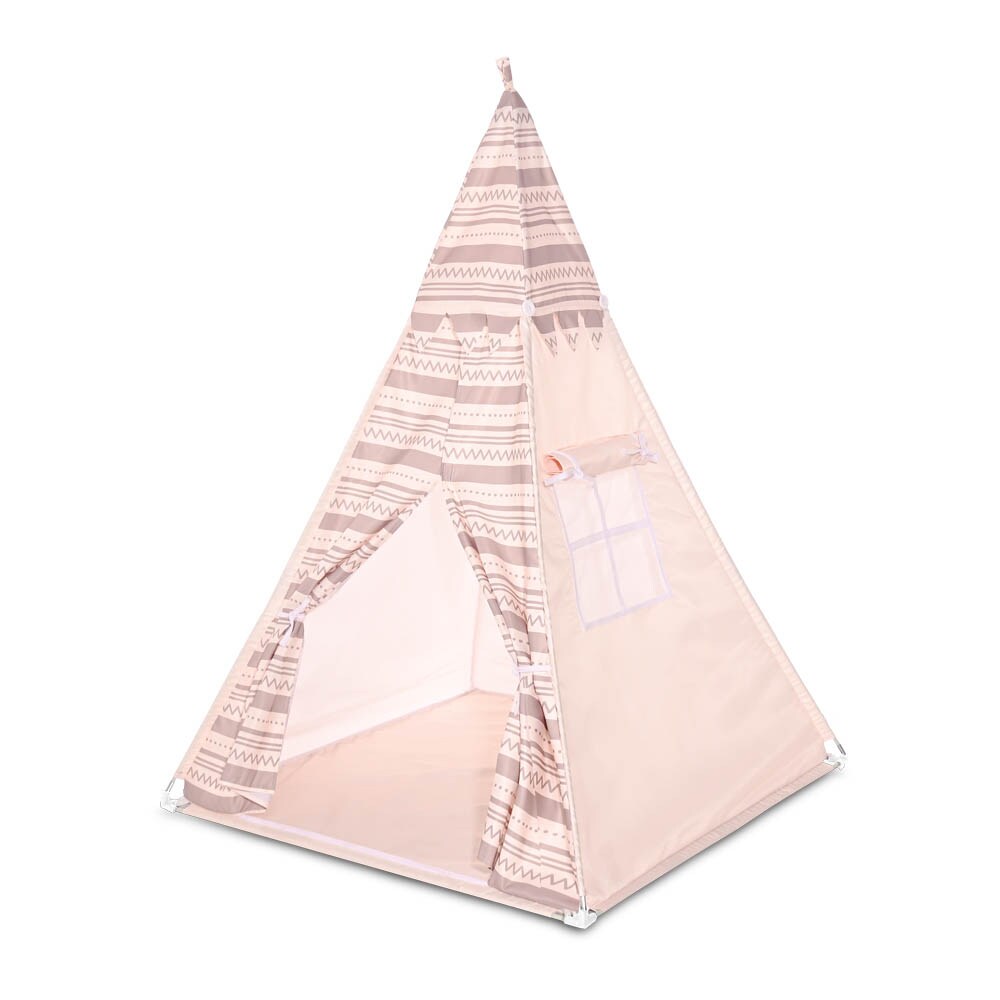 Lorelli Kinderspielzelt Krabbeldecke Netzfenster Türen zum Öffnen und Schließen beige | 03800151995333