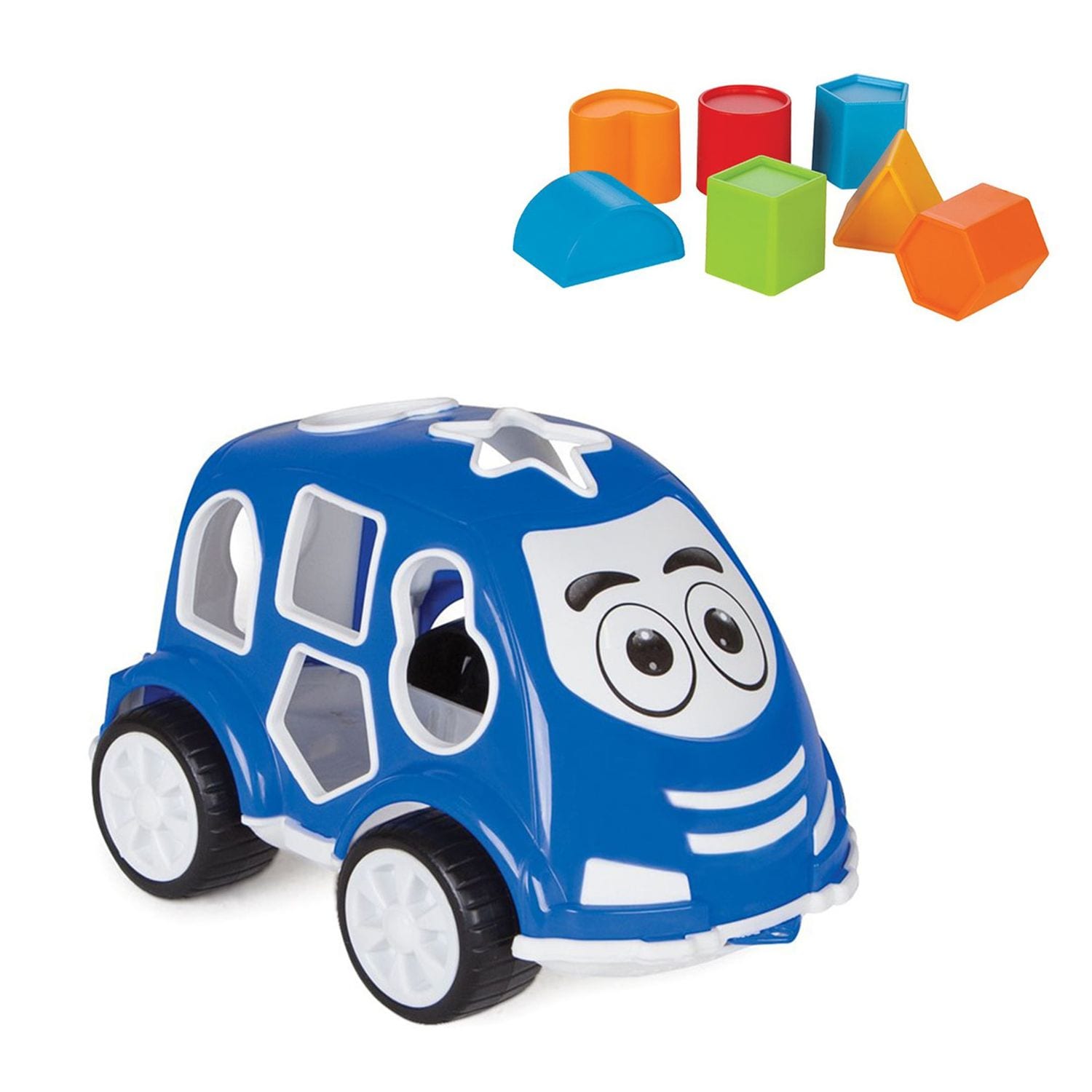 Pilsan Steckspiel Auto 03187 Sortierspiel, verschiedene Formen und Farben blau - Bild 1