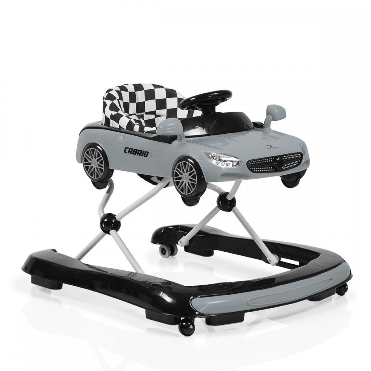 Lauflernhilfe Cabrio 2 in1 Auto-Design h&ouml;henverstellbar Armaturenbrett mit Licht grau/schwarz - Bild 1