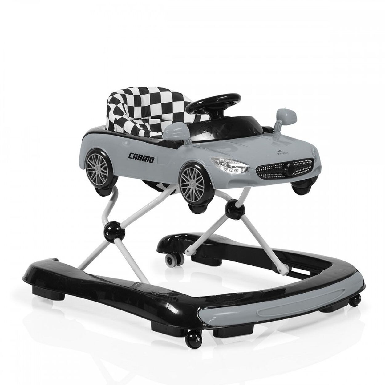 Lauflernhilfe Cabrio 2 in1 Auto-Design höhenverstellbar Armaturenbrett mit Licht grau/schwarz