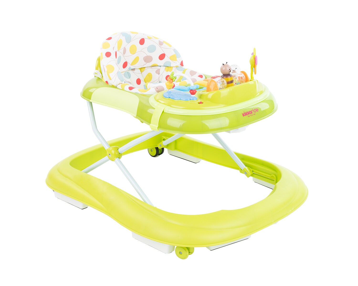 Kikkaboo Lauflernhilfe Flowers 3-fach höhenverstellbar Spielcenter Licht faltbar grün | 03807000140449