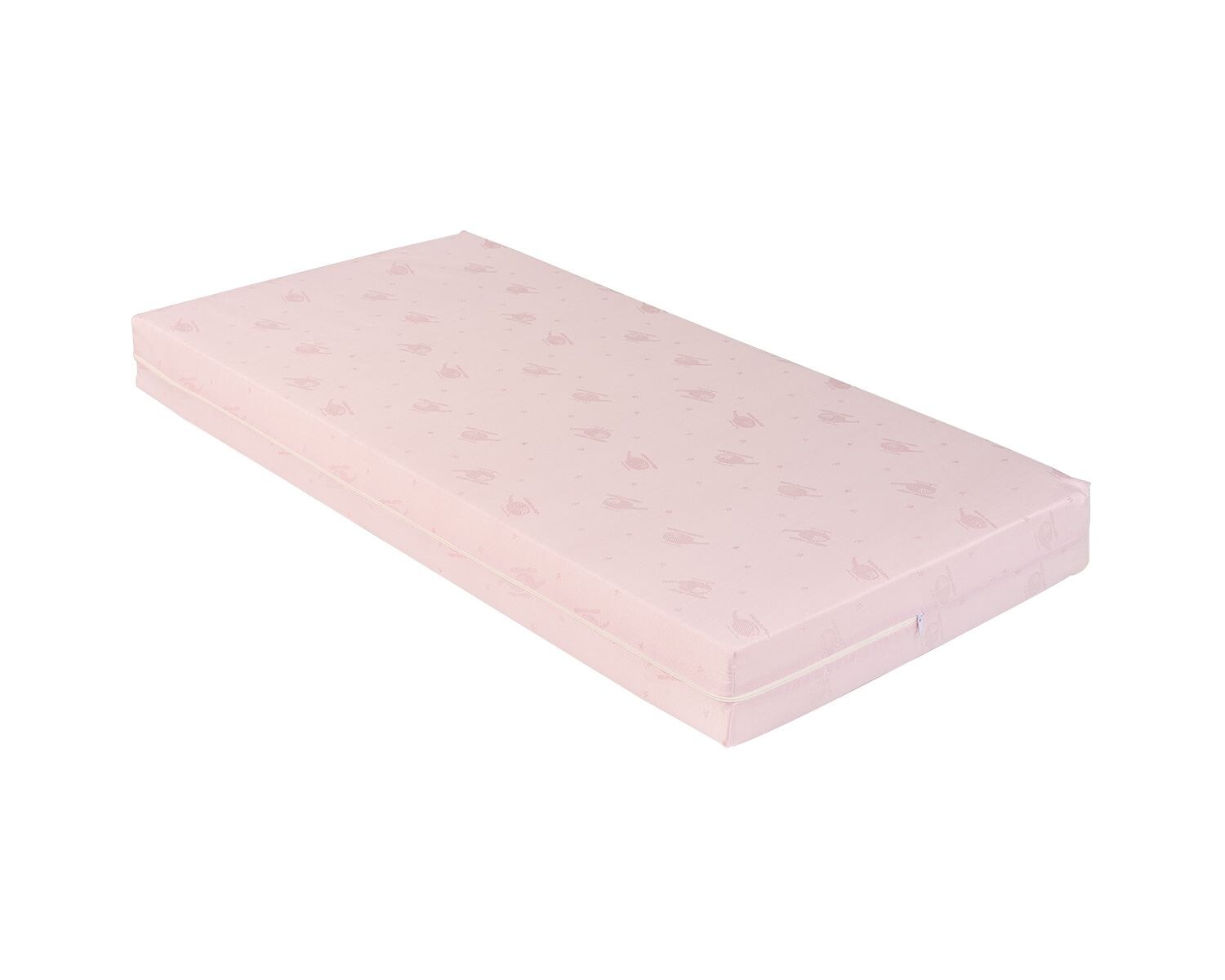 Kikka boo Babybett-Matratze extra Comfort 120 x 60 x 12 cm, Bezug abnehmbar rosa