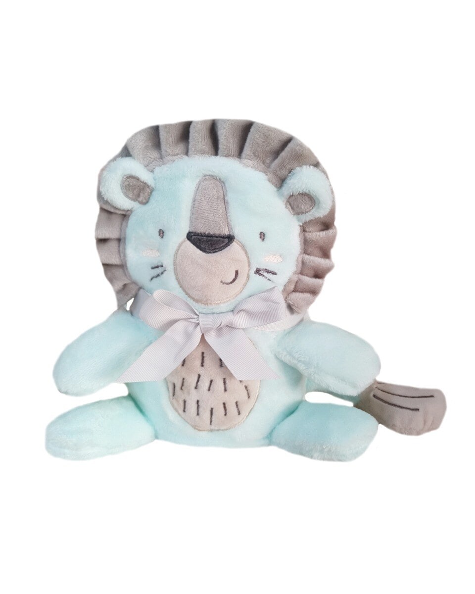 Kikkaboo Babydecke Fleece 3D Tierstickerei, Gr&ouml;&szlig;e 100 x 75 cm, Kuscheltier hellblau - Bild 1