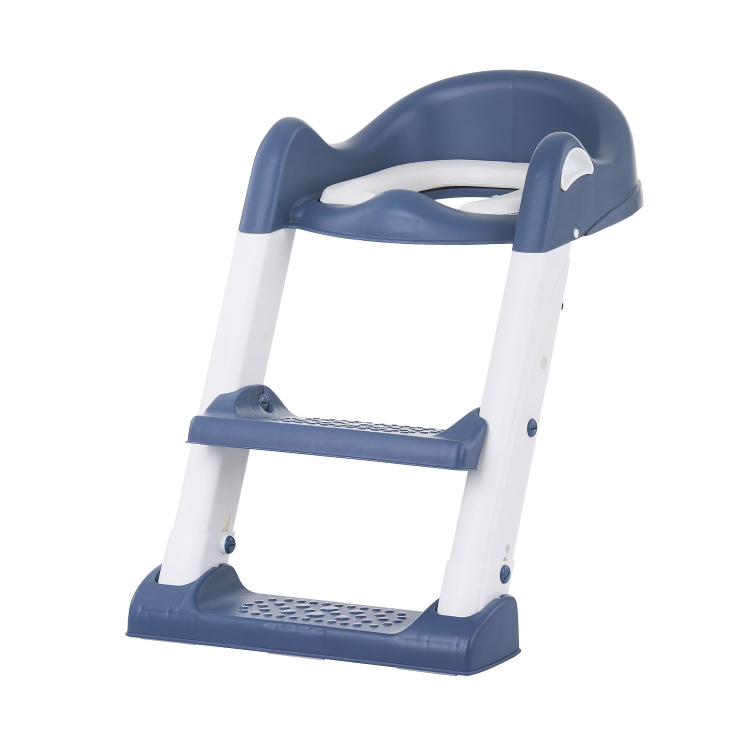 Chipolino Toilettenaufsatz, Toilettensitz mit Leiter, Griffe, Fußstütze, kompakt blau