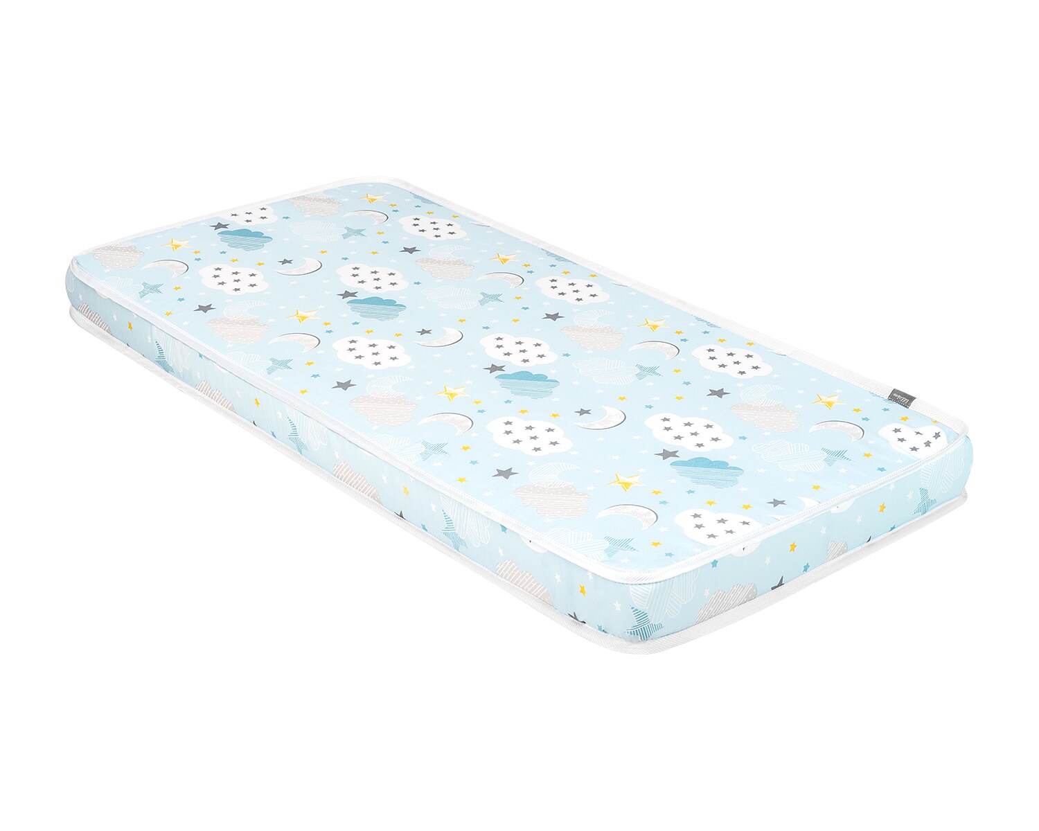 Kikkaboo Babybett Matratze Fantasia Cloud 120 x 60 x 9 cm, Baumwollbezug blau - Bild 1