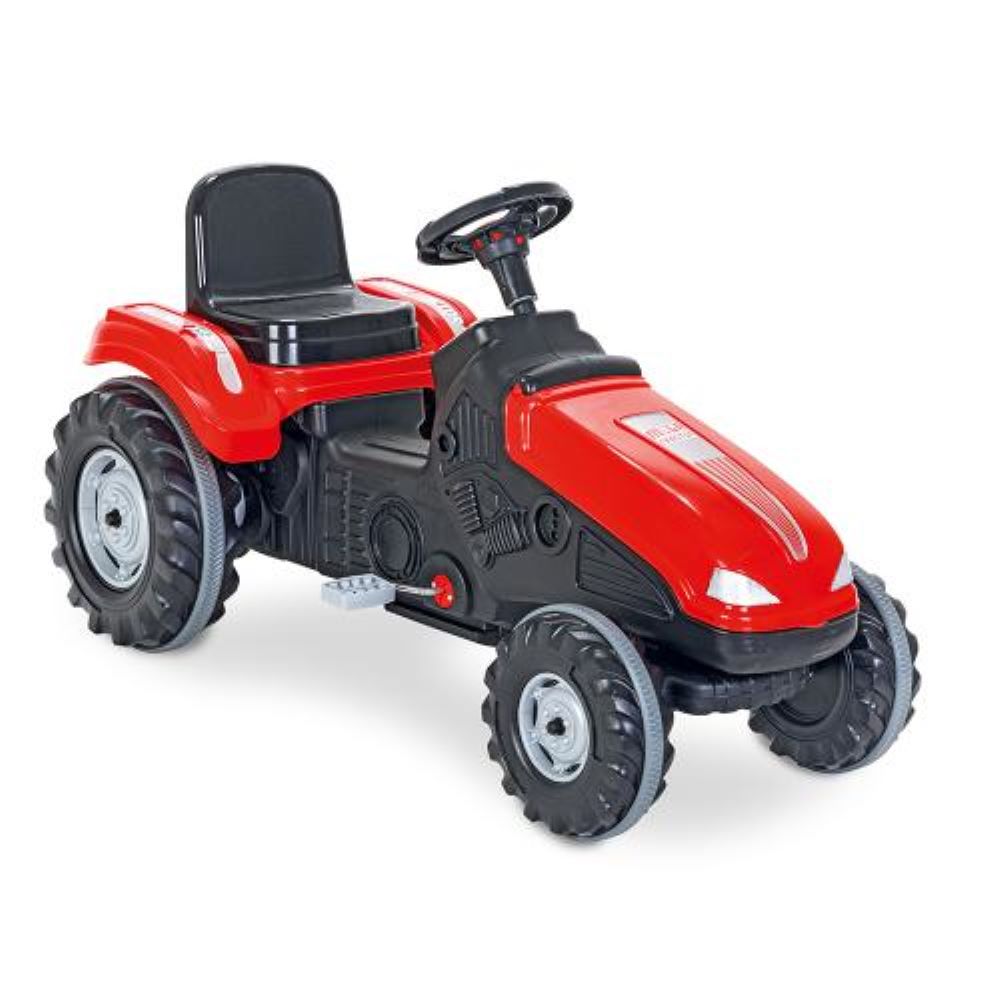 Pilsan Kindertraktor Mega 07321 mit Pedalen, Sitz verstellbar, Hupe, Trettraktor rot - Bild 1