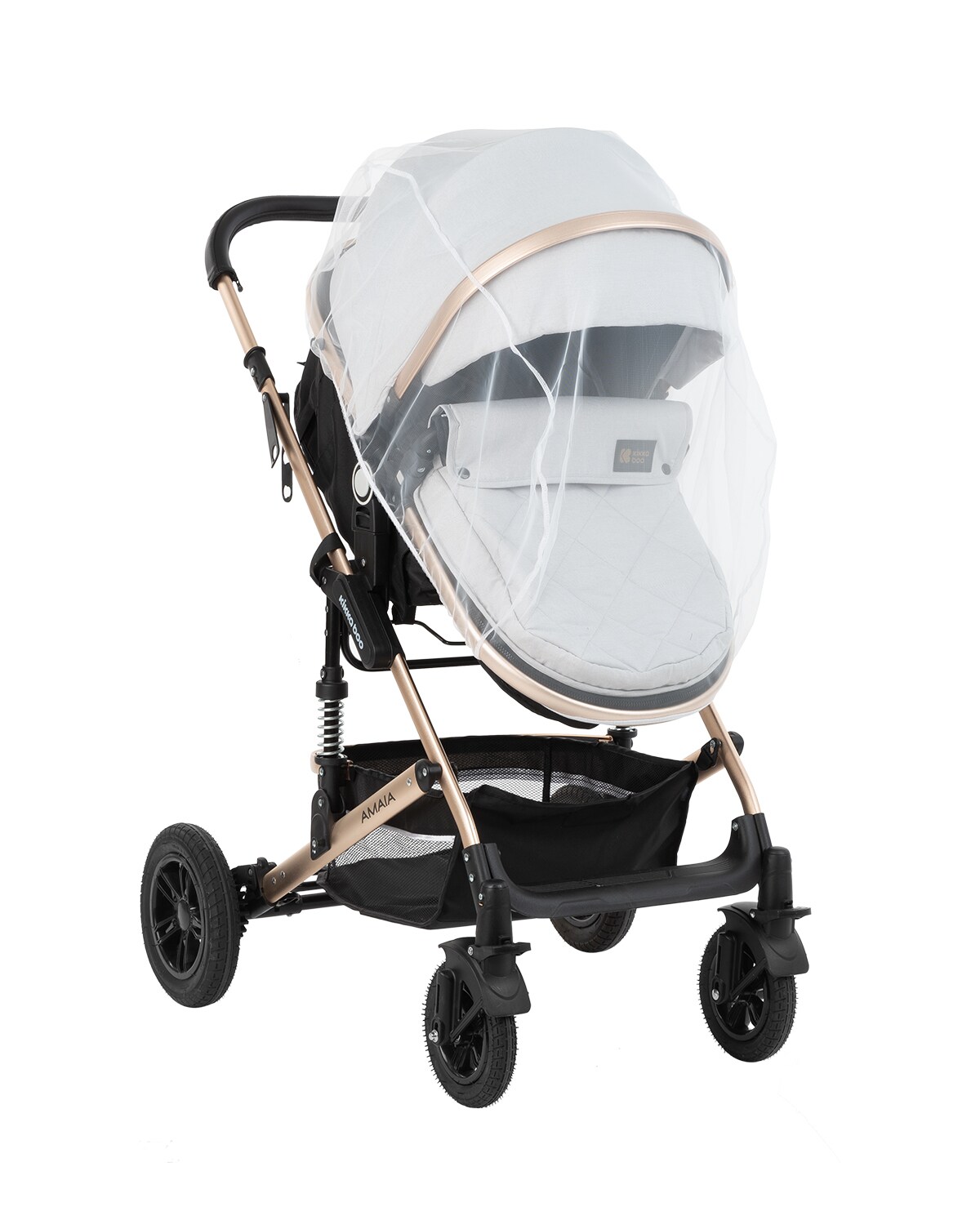 Kikkaboo Moskitonetz Kinderwagen, Insektenschutz, Universalgröße Mückennetz Tüll weiß