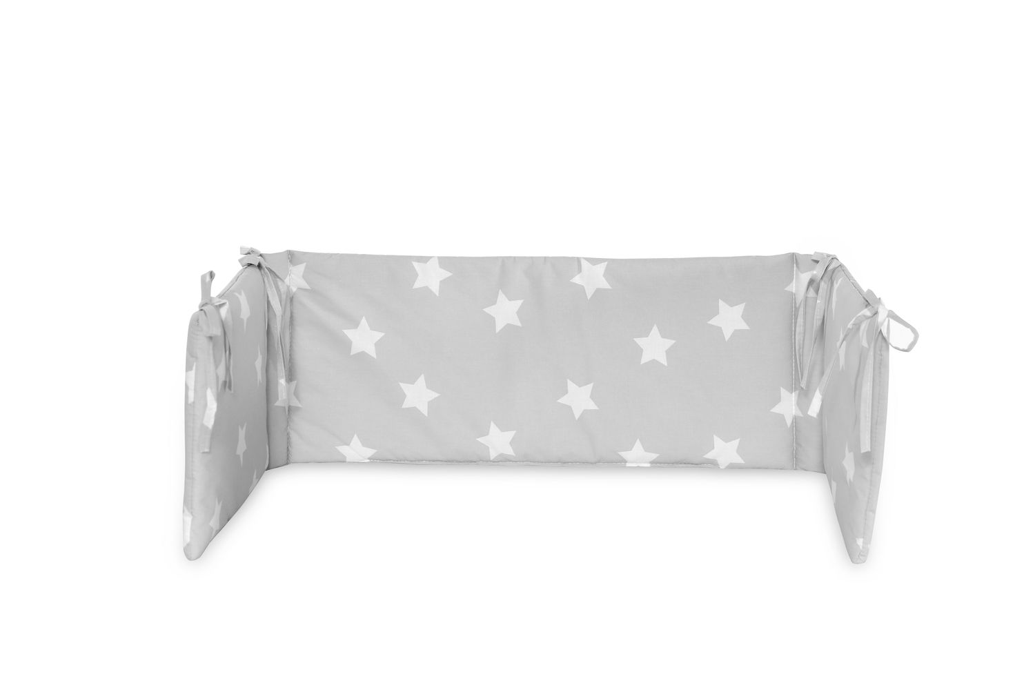 Lorelli Babybett-Nestchen L 145 x B 27 cm, Bettumrandung aus 100% Baumwolle grau/Sterne - Bild 1