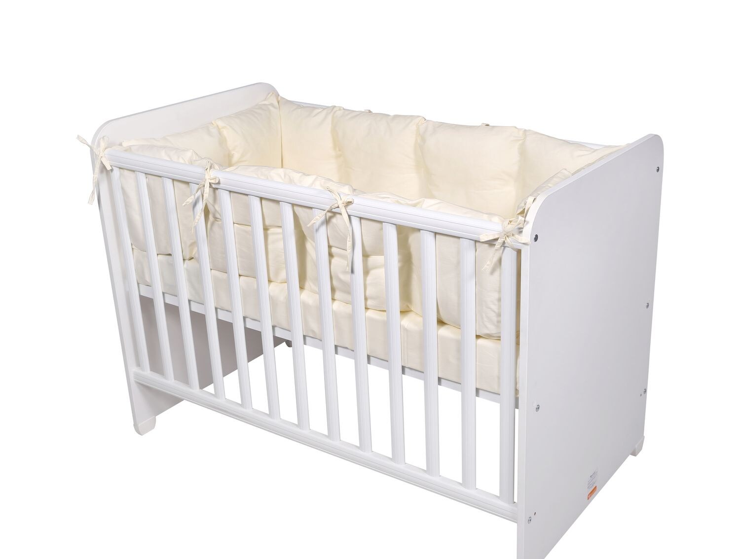 Lorelli Babybett-Nestchen 4-teilig rundum, Babybett 120 x 60 cm, 100% Baumwolle beige