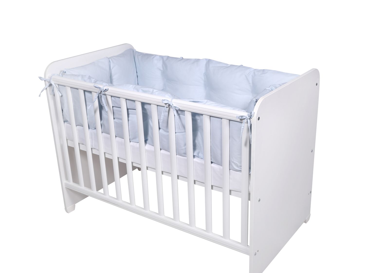 Lorelli Babybett-Nestchen 4-teilig rundum, Babybett 120 x 60 cm, 100% Baumwolle blau - Bild 1