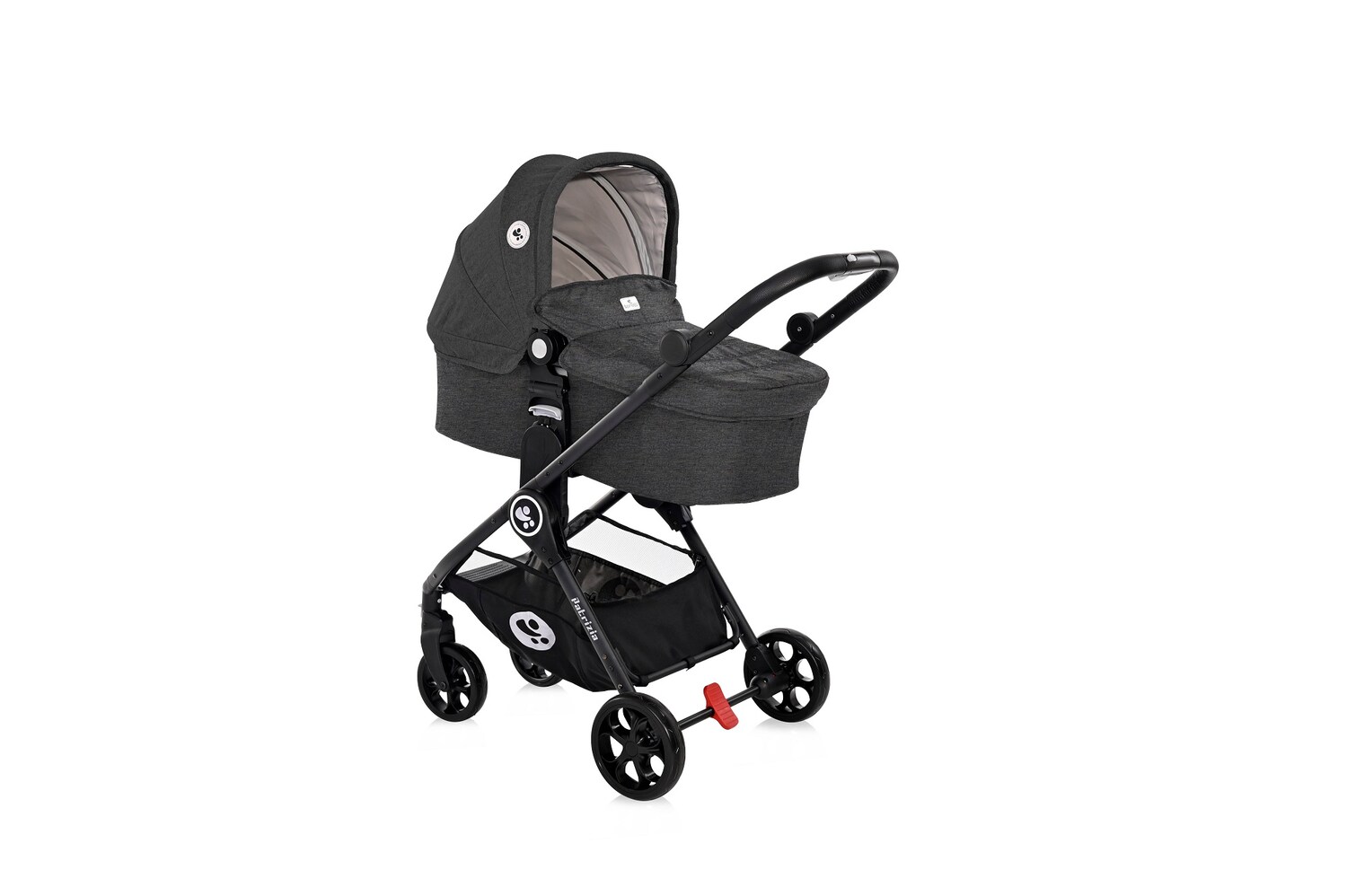 Lorelli Kombikinderwagen 2 in 1 Patrizia, Babywanne, Sportsitz, Sitz umkehrbar dunkelgrau - Bild 1