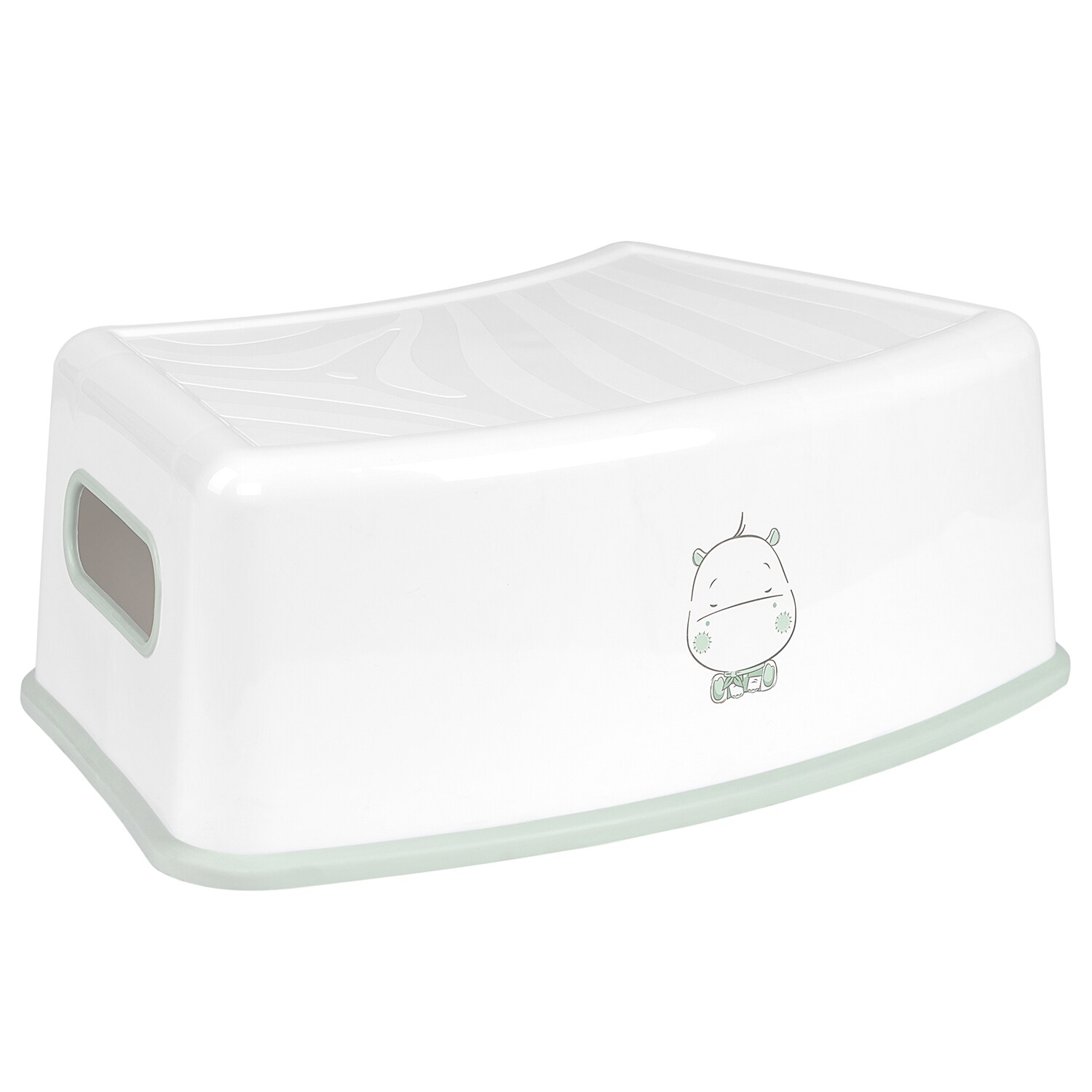 Kikkaboo Kinder Badhocker Hippo einstufiger Tritthocker, rutschfest, Griffraum gr&uuml;n - Bild 1