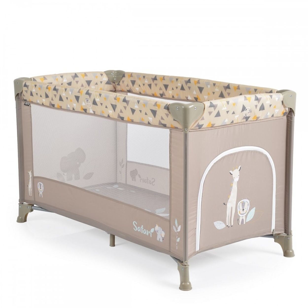 Moni Reisebett, Laufstall Safari Matratze Sichtfenster Seiteneingang Tragetasche beige