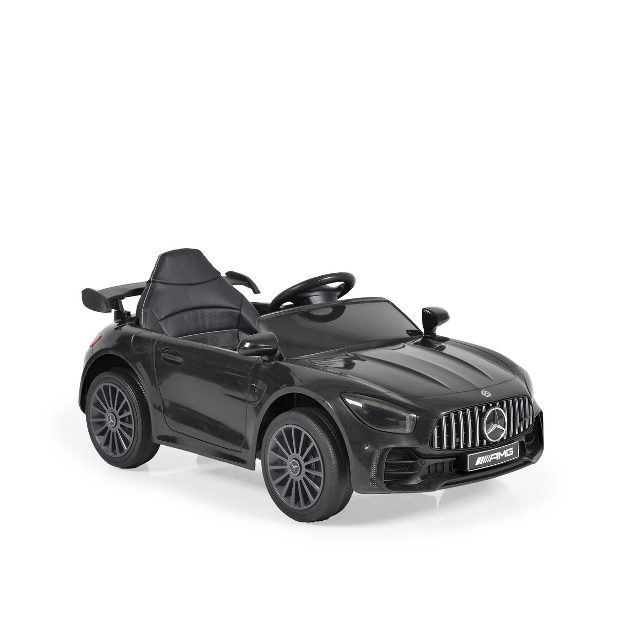Moni Kinder Elektroauto Mercedes AMG GTR EVA-Reifen, Musikeffekte, Fernbedienung schwarz