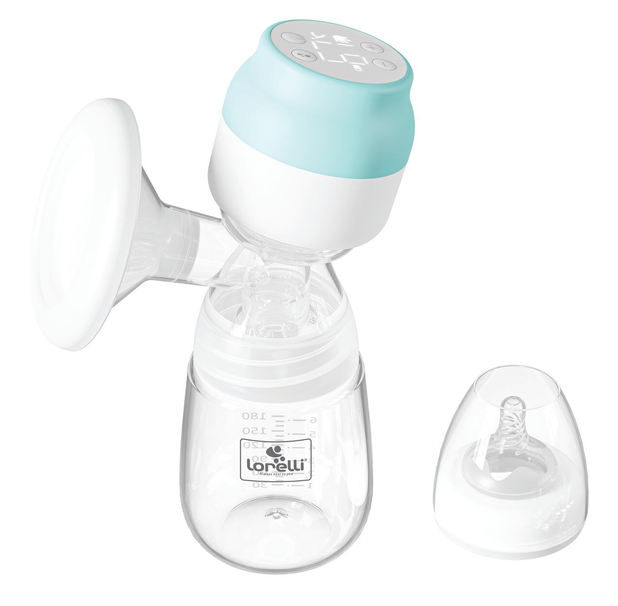 Lorelli elektrische Milchpumpe Save your time LED-Anzeige 9 Pumpstärken Flasche blau