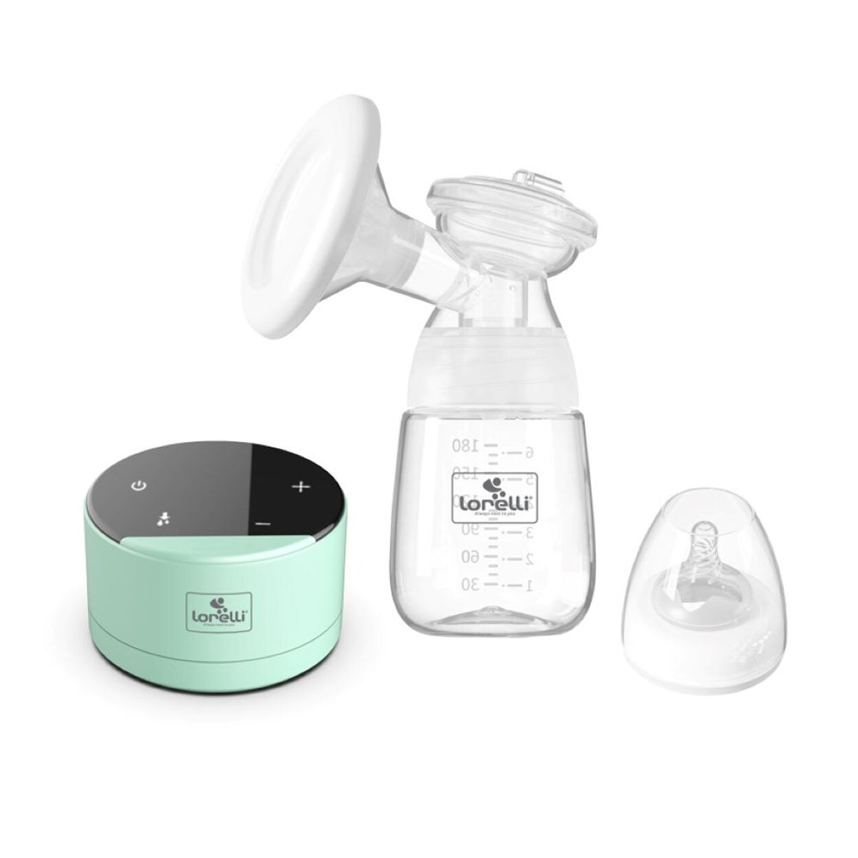 Lorelli elektrische Milchpumpe Daily Comfort Touchscreen, 180 ml, Schutzdeckel grün