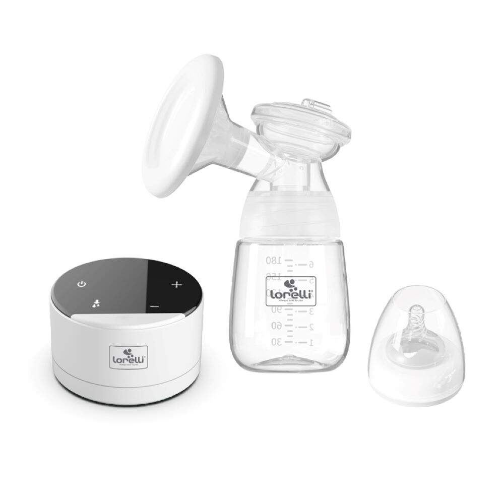 Lorelli elektrische Milchpumpe Daily Comfort Touchscreen, 180 ml, Schutzdeckel weiß | 03800151912323